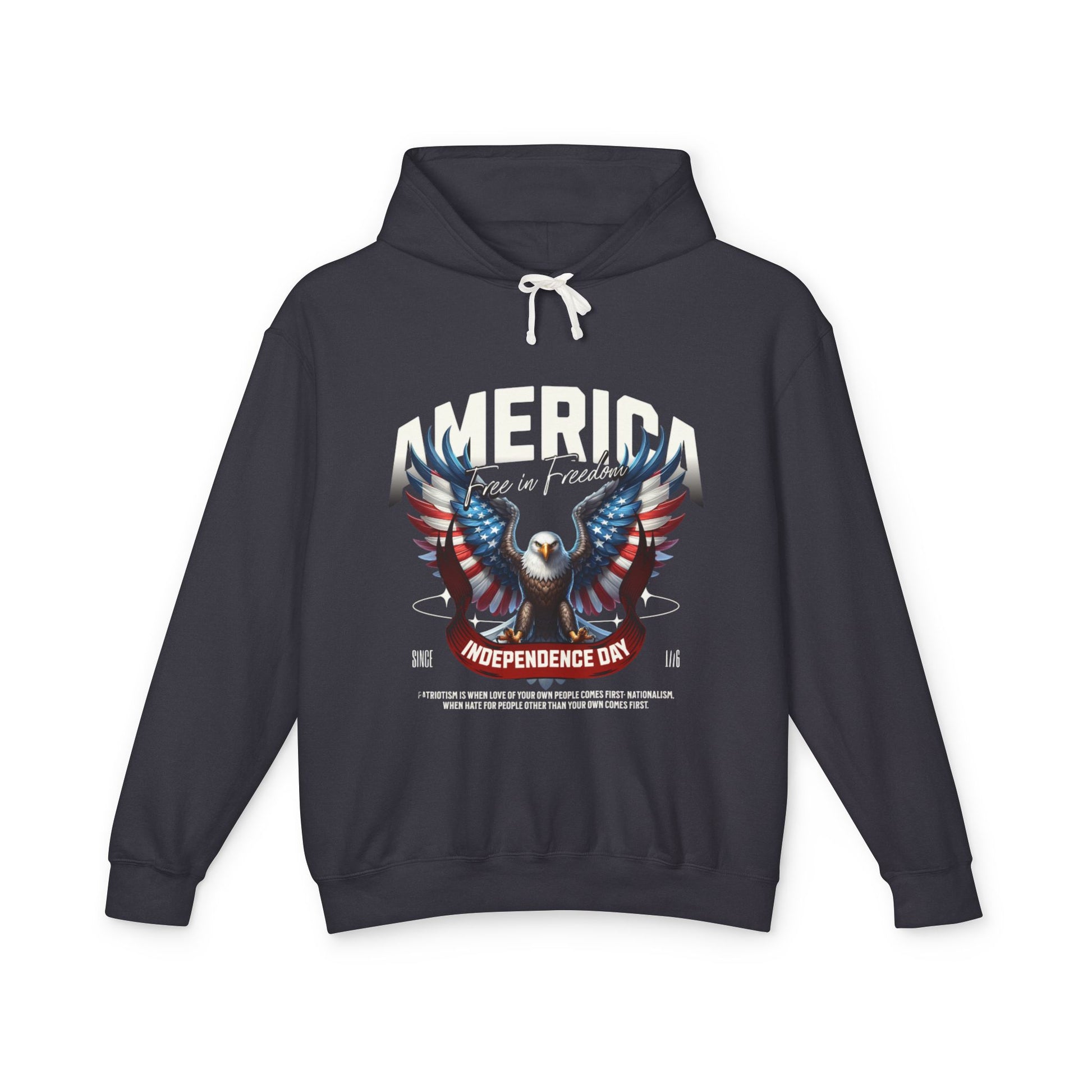 4th of July Eagle Design, American Independence Day Apparel, Patriotic Hoodie, Summer Fashion